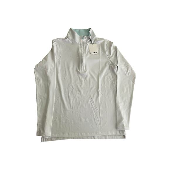 RNWK Renwick Sport Solid 1/4 Zip Size XS NWT White Retail $95 - Picture 1 of 9